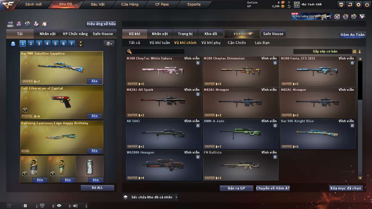shop acc cf uy tin gia re